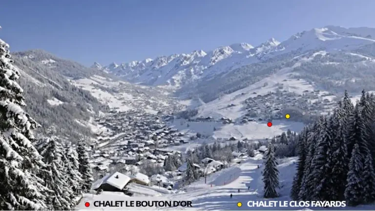 Les appartements La Clusaz Locations - Chalet le Bouton d'Or - Chalet le Clos Fayards - Situation