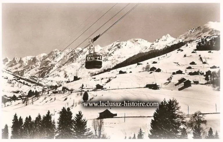 La Clusaz Locations - Photo ancienne la Clusaz remontée mécanique