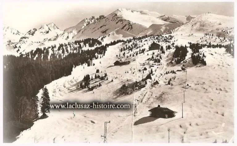 La Clusaz Locations - Photo ancienne la Clusaz les pistes de ski