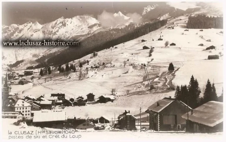 La Clusaz Locations - Photo ancienne la Clusaz les pistes de ski